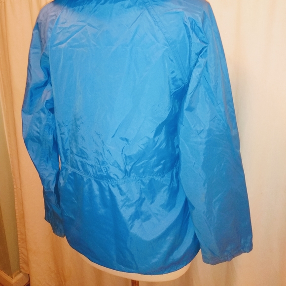 Vintage Llbean Blue Windbreaker Women's Rain Coat - Picture 6 of 10